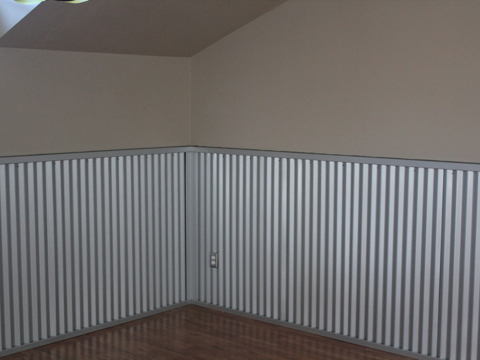 Wicked Cool Wainscoting Rueben wanted to create a durable wainscoting ...